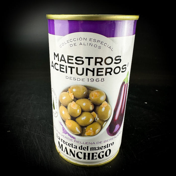 Zaļās olīvas pildītas ar baklažāniem