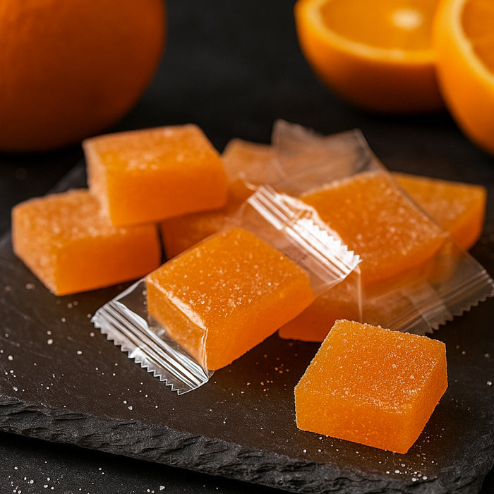Apelsīnu košļājamas konfektes