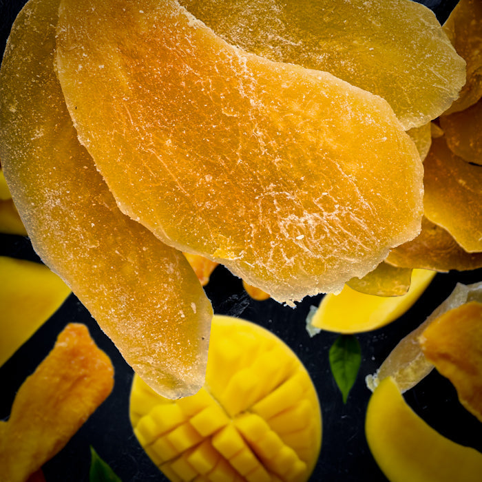 Mango gabaliņi ar cukuru