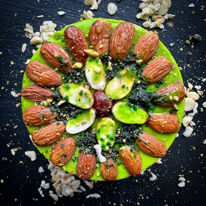 Mini-tortīte no Samarkandas halvas - smaržīgas pistācijas