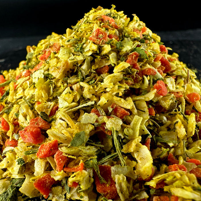 Dārzenu garšviela aromātiskiem dārzenu ēdieniem un piedevām 