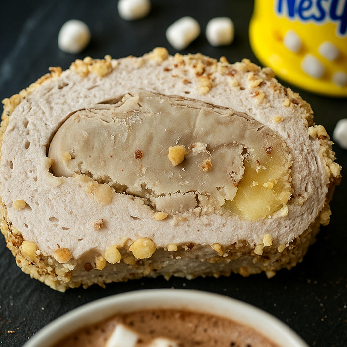 Lukums ar Nesquik kakao garšu un lazdu un mandeļu riekstiem