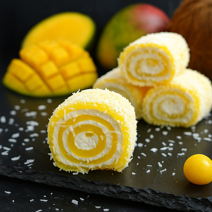 Mango lukums ar kokosriekstu skaidiņām