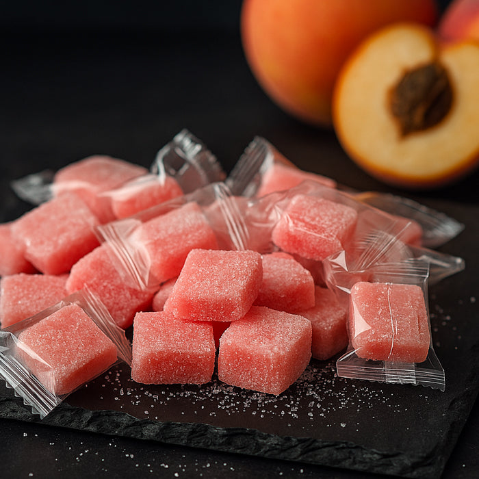 Persiku košļājamās konfektes