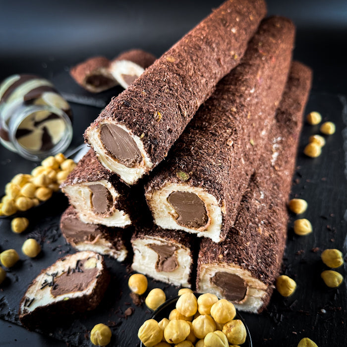 Пиена-ваниль лукумс с кремом "нутелла", лакомство и шоколадные конфеты