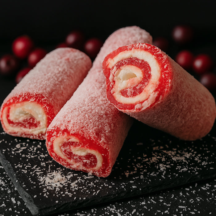 Saldo ķiršu lukums ar kokosriekstu skaidiņām 